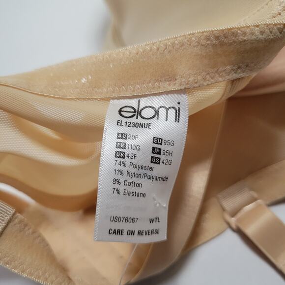 Elomi Full Figure Smoothing Underwire Strapless Convertible Bra EL1230 NWT 42G - Picture 9 of 9